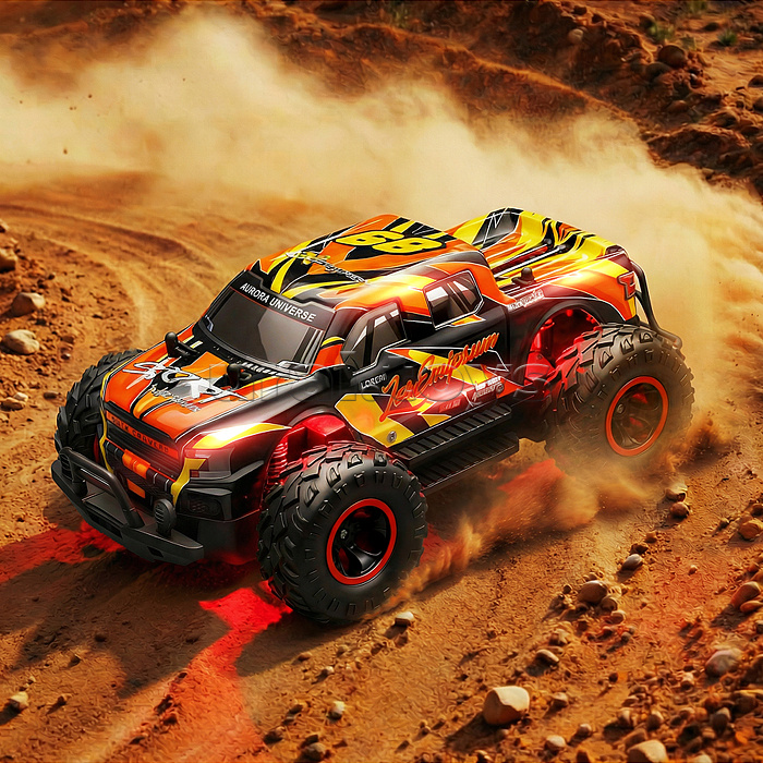 Машина "Горный" р/у, 27 MHz. (свет,звук) в коробке