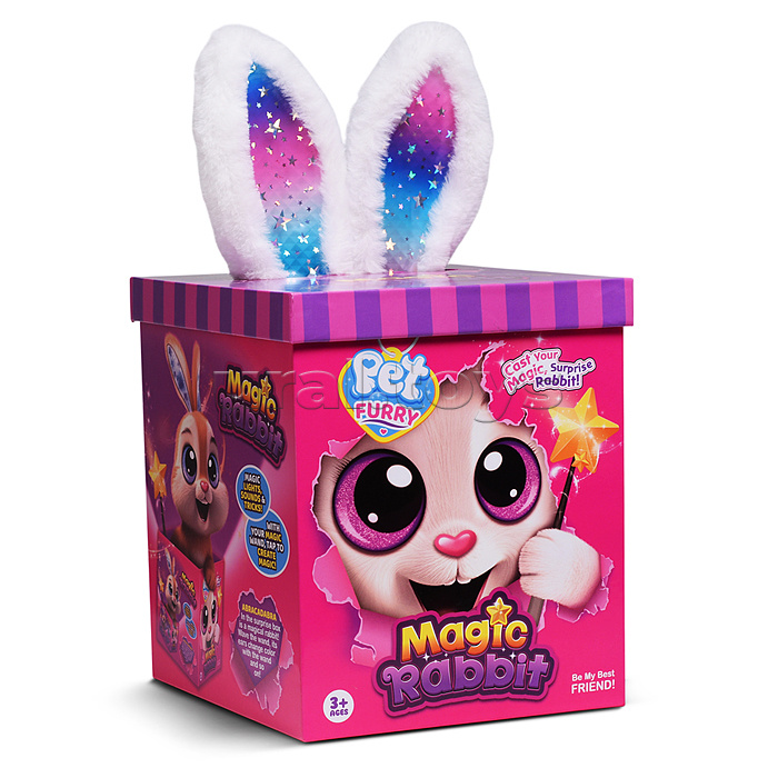 Заяц "Ушастик" (поёт, записывает, светится) в коробке