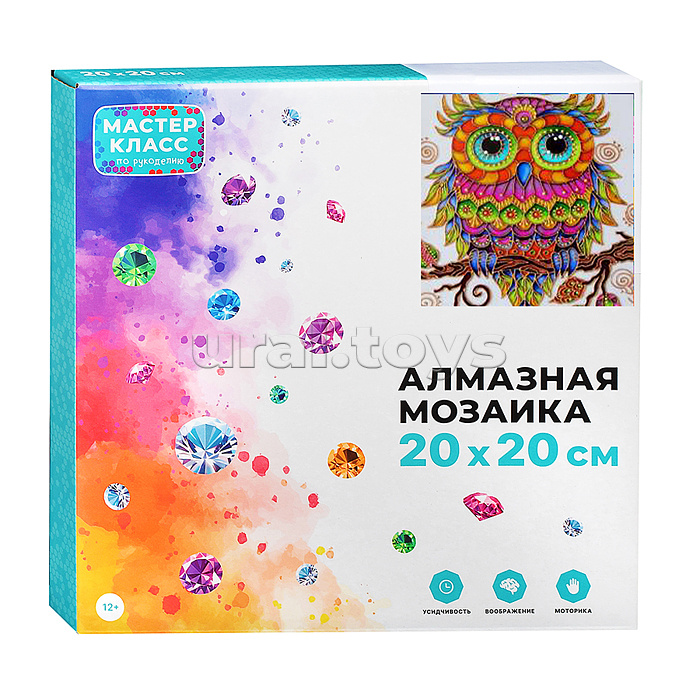 Мозаика алмазная "Совушка" 20*20см.