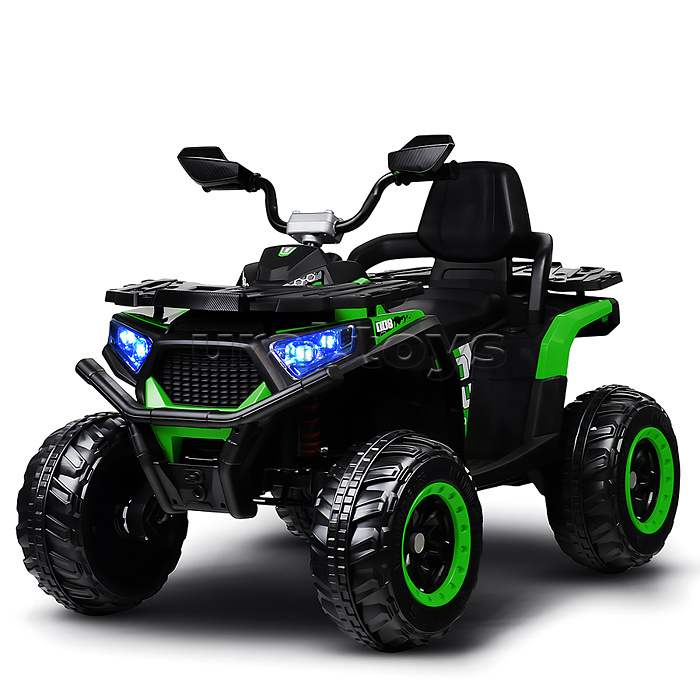 Электромобиль детский "Квадроцикл" (цвет черно-зеленый)