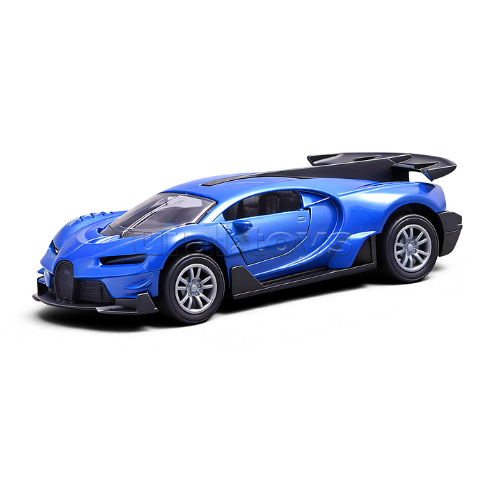 Синяя инерционная машинка спорт die-cast , 1:32