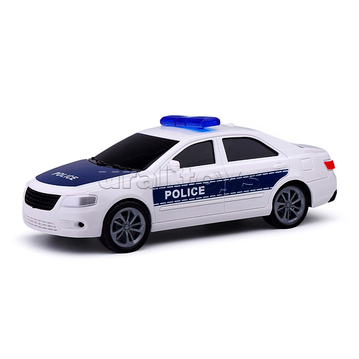 Машина PY8915B "Полицейский автоэвакуатор с легковоым автомобилем" (свет, звук) в коробке