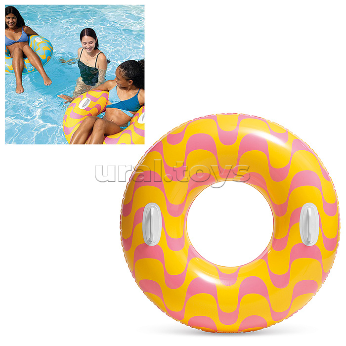 Круг для плавания d=91 см, от 9 лет, цвета МИКС, 59256NP INTEX