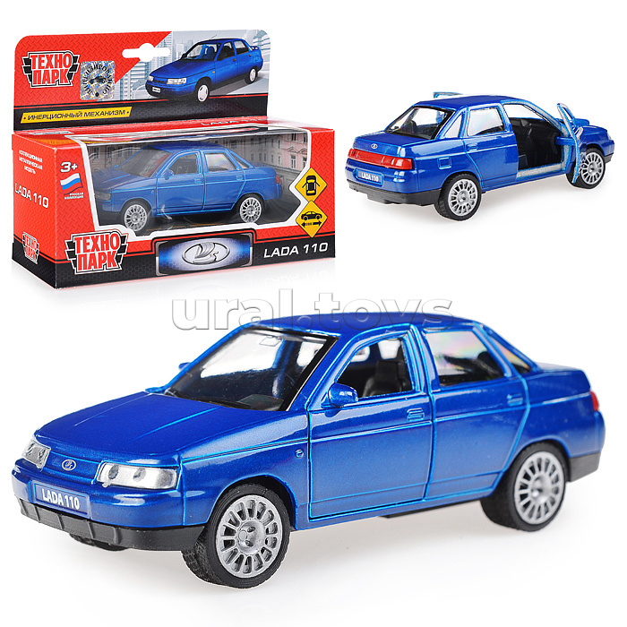Машина металл LADA 110 12см, (открыв. двери, синяя) инерц., в коробке Машина металл LADA 110 12см, (открыв. двери, синяя) инерц., в коробке