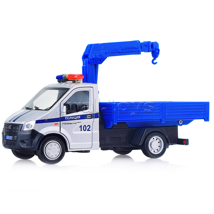 Машина металл Газель NEXT Манипулятор Эвакуатор 16см, (откр. двер, подв. дет,)инерц, в коробке