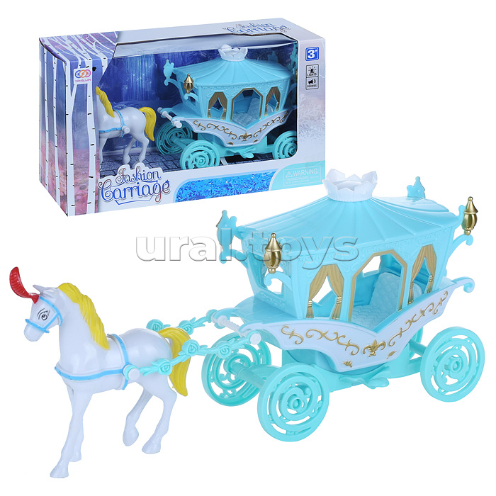 Карета с лошадкой, на батарейках, в коробке