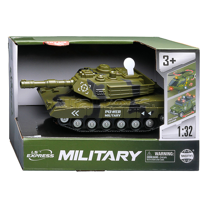 Танк "Боевая атака" 1:32 (свет. Звук) в коробке