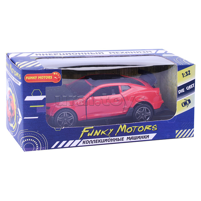 Красная инерционная машинка Купе die-cast,1:32, открывающиеся двери Красная инерционная машинка Купе die-cast,1:32, открывающиеся двери