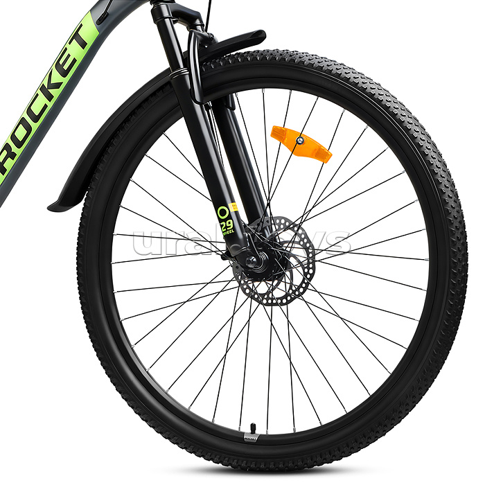 Велосипед 29" Rocket Crater 29, цвет серый/зеленый, размер 19"