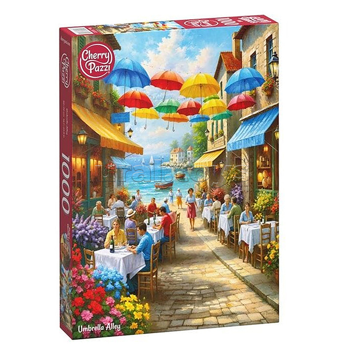 Пазлы 1000 "Аллея зонтиков"