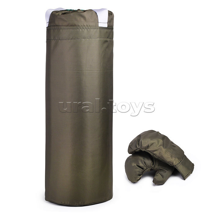 Набор детский игровой (перчатки, груша 70 см.) Оксфорд (хаки)