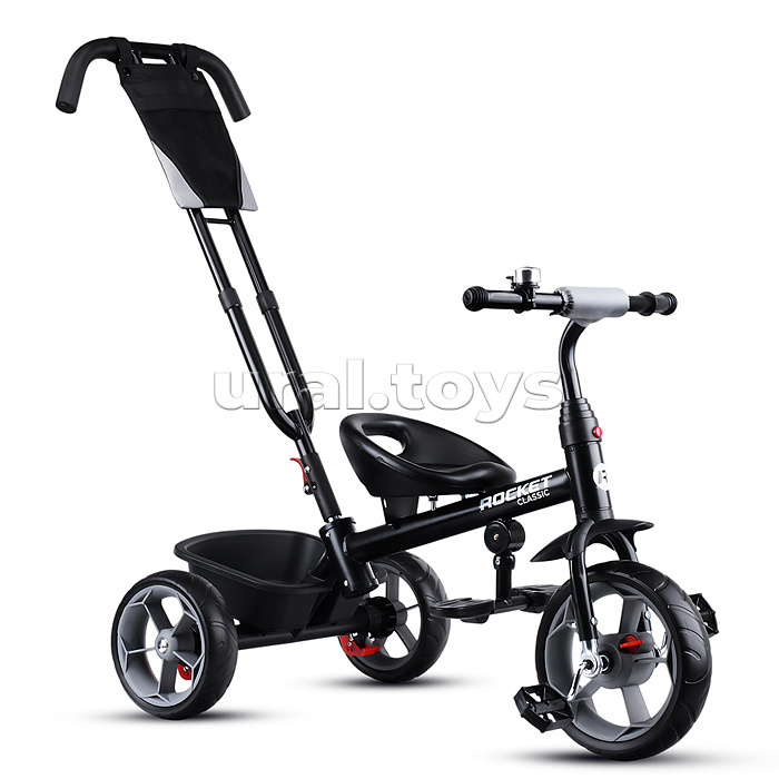 Велосипед трехколесный Rocket 136-GR, колеса EVA 10"/8", цвет серый