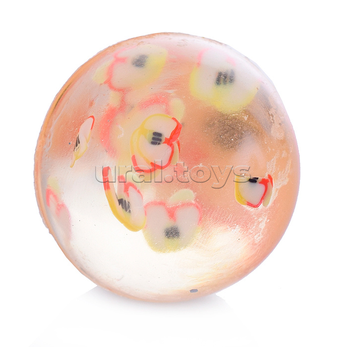 Мяч прыгун, каучуковый "Смайлик" 3,2см