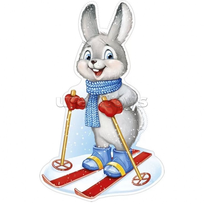 Плакат "Заяц на лыжах" (ретро-коллекция)
