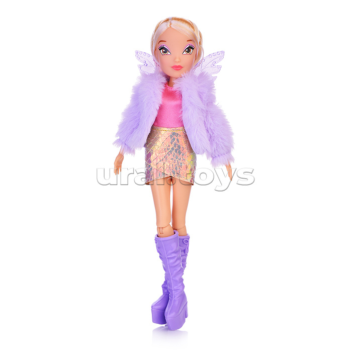 Шарнирная кукла Winx Club "Fashion" Стелла с крыльями и аксессуарами (6 шт.),  24 см
