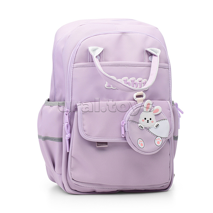 Рюкзак "Rabbit" подростковый 39x27x17 см (15 л) вес 500 г, высококачественный нейлон, двойные ручки, уплотненная спинка и уплотненные лямки, 2 отделения на молнии, 1 передний карман на молнии, 1 передний карман на липучке, кошелек на молнии, внутри уплотн Рюкзак "Rabbit" подростковый 39x27x17 см (15 л) вес 500 г, высококачественный нейлон, двойные ручки, уплотненная спинка и уплотненные лямки, 2 отделения на молнии, 1 передний карман на молнии, 1 передний карман на липучке, кошелек на молнии, внутри уплотн
