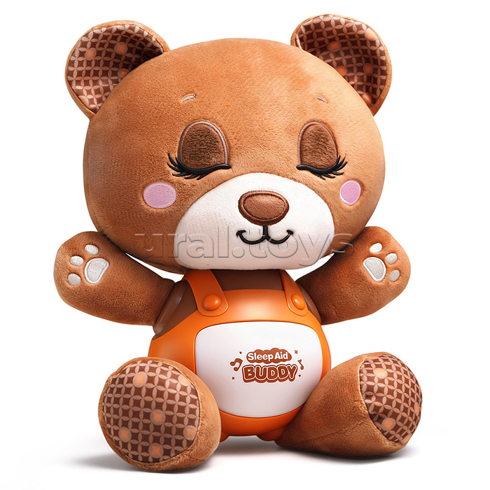 Медведь "Спящий друг" свет, звук, в коробке