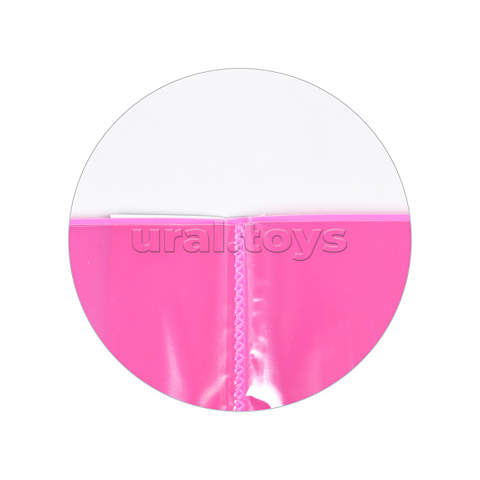 Папка с 10 вкладышами "Juicy" A4, 450 мкм, вкладыши 30 мкм, фактура "песок" внешний карман со сменной этикеткой, внутренний карман, индивидуальная маркировка, непрозрачная розовая