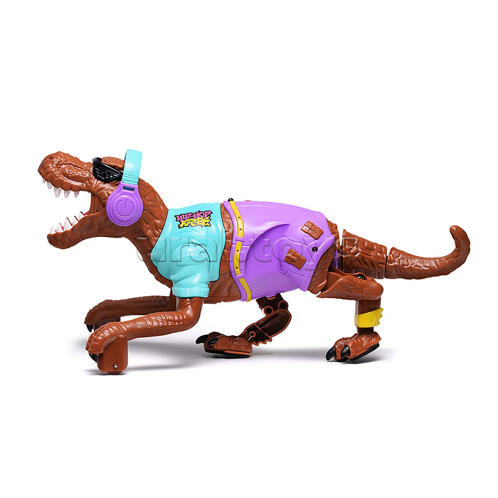 Динозавр "Хип хоп" р/у (ходит, распыляет пар) в коробке