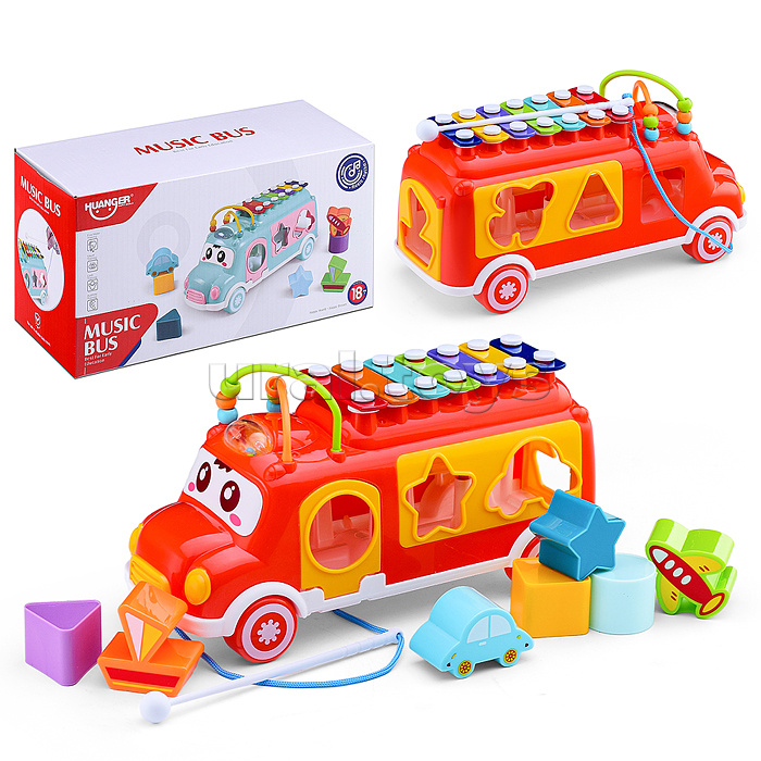 Сортер-металлофон "Музыкальный автобус" в коробке