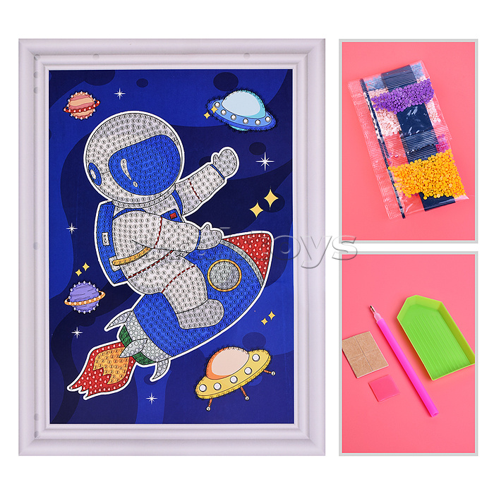 Мозаика алмазная "Астронавт" 17.5*23.5см