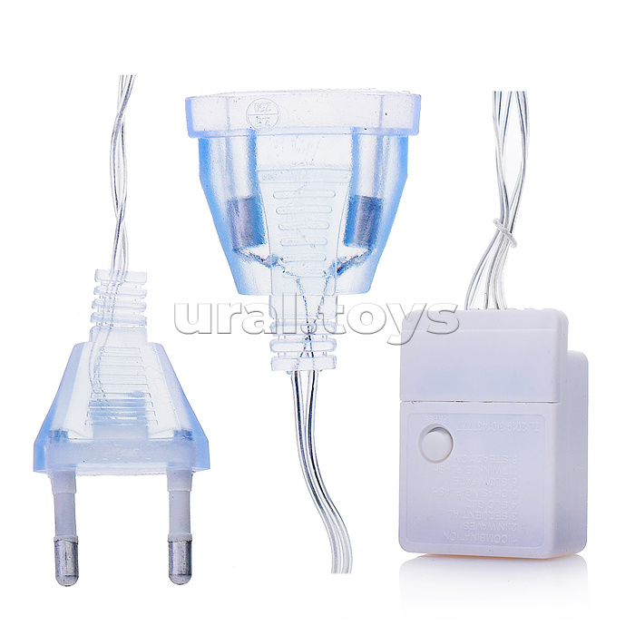 Электрогирлянда-занавес светодиодная "Звездочки", теплый