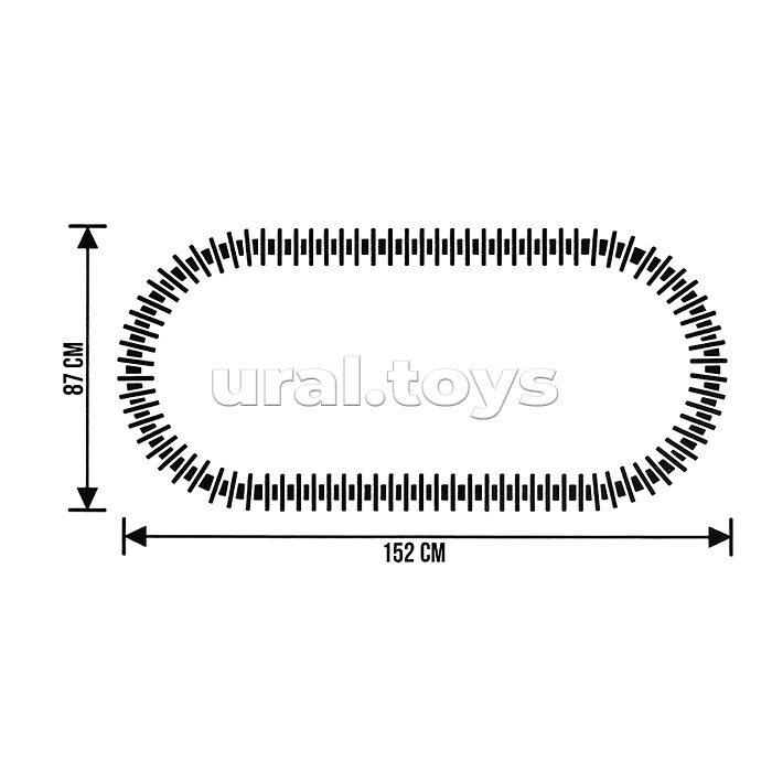 Железная дорога "Весёлый поезд" р/у, 27 MHz, в коробке