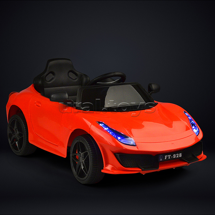 Электромобиль "Скоростной заезд" на аккумуляторе, с р/у управлением, в коробке (красный)