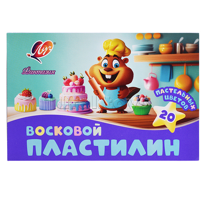 Пластилин восковой 20 цв. "Фантазия" Пластилин восковой 20 цв. "Фантазия"