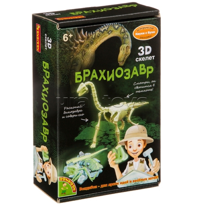 Исторические раскопки Науки с Буки Брахиозавр (светящийся в темноте) Исторические раскопки Науки с Буки Брахиозавр (светящийся в темноте)