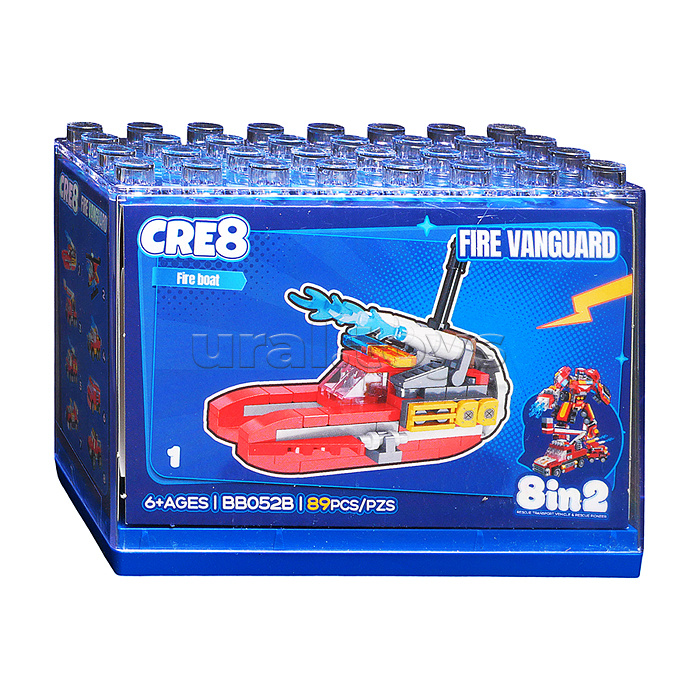 Конструктор "Робот-пожарный" 8 в 1 в коробке