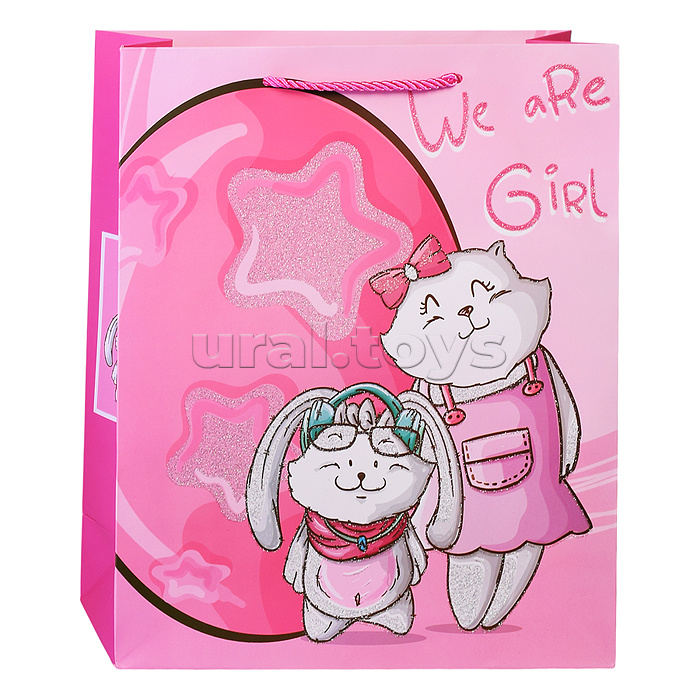 Пакет подарочный "We aRe Girl" 26*10*32см.