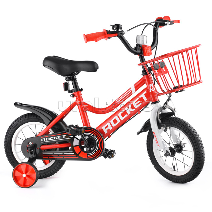 Велосипед детский 2-х колесный 12" ROCKET, цвет красный, модель 2023 года