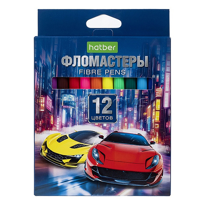 Фломастеры 12 цв. "ЭКО" "Дрифт" в картонной коробке с европодвесом