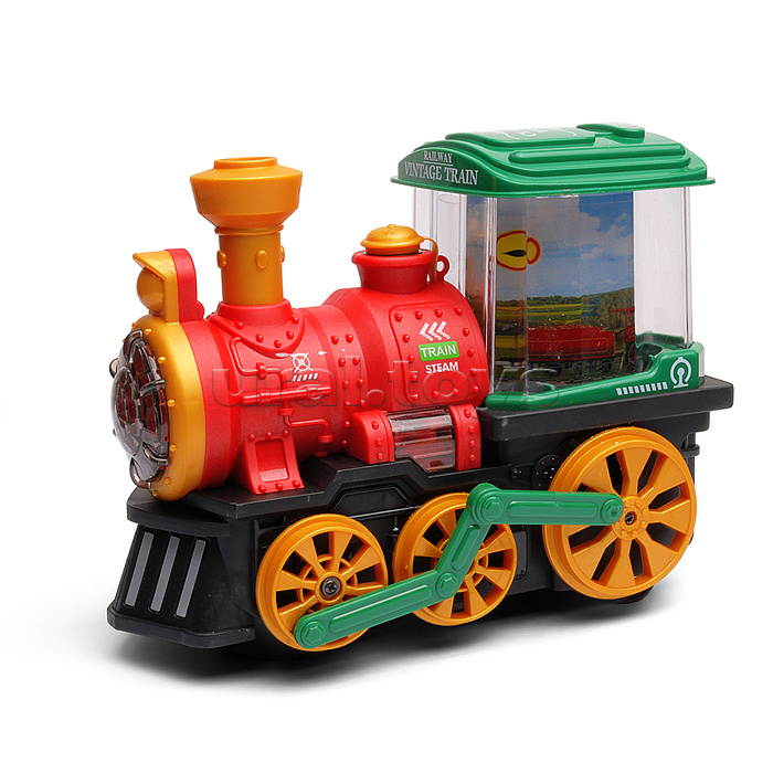 Паровоз "Странник" (свет, звук, дым) в коробке