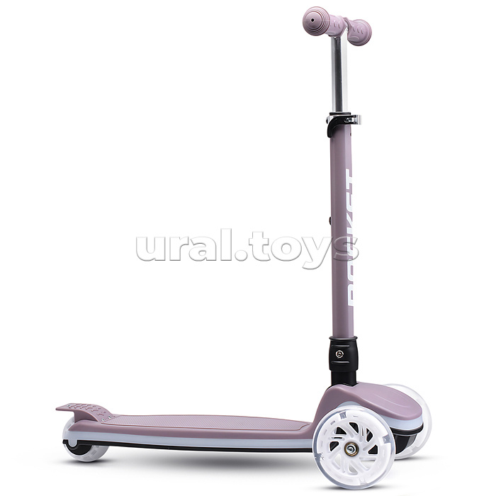 Самокат трёхколёсный ROCKET колёса световые PU, цвет мокко