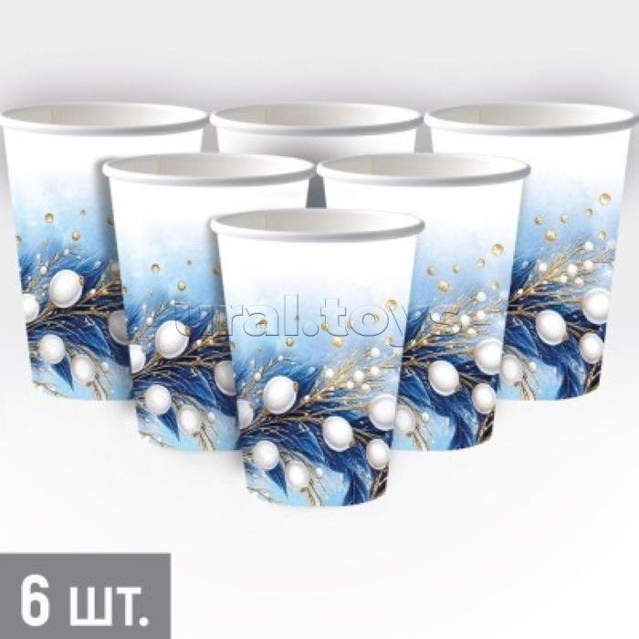 Набор стаканов "Голубые веточки"