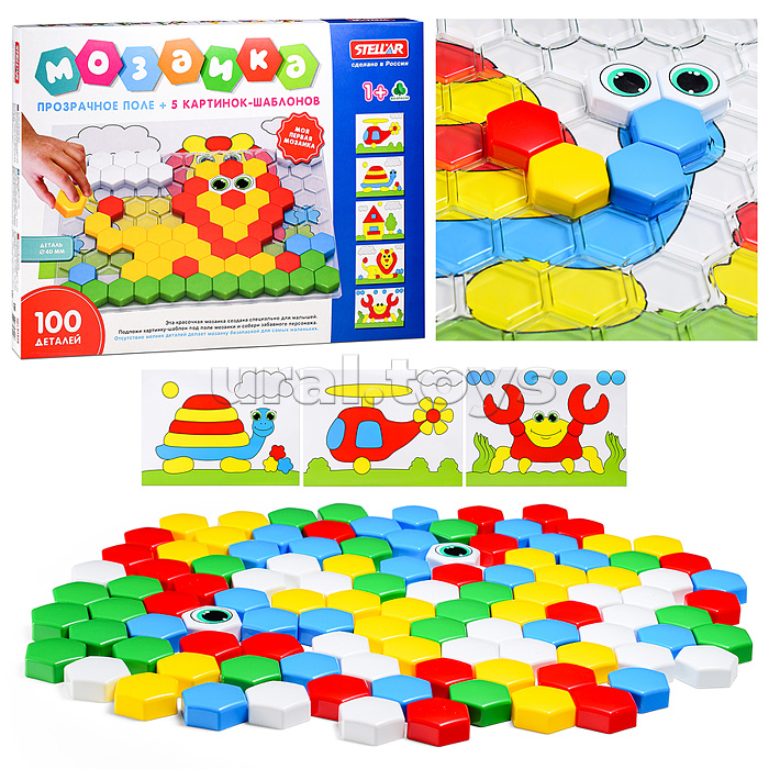 Мозаика (d.40мм/100 деталей) с прозрачным полем