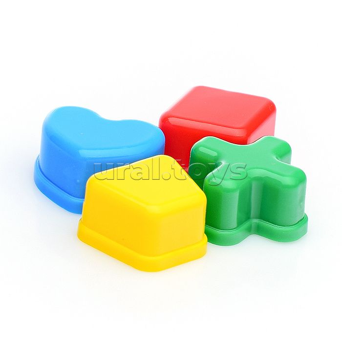 Ведро детское Башня с крышкой и с 4 логическими фигурами Ведро детское Башня с крышкой и с 4 логическими фигурами