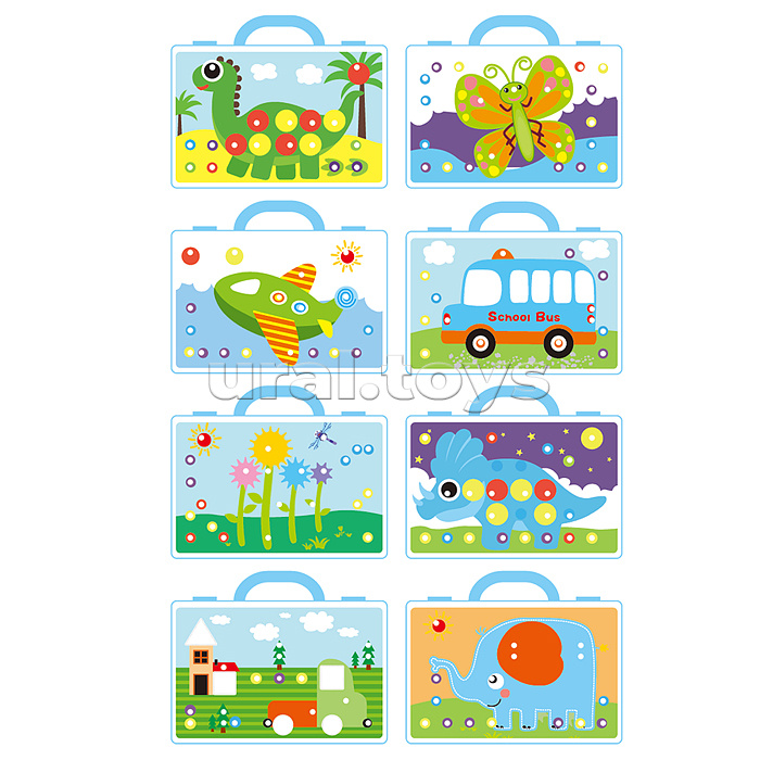 Конструктор "Дарите радость" 3D -252детали 6в1, в коробке