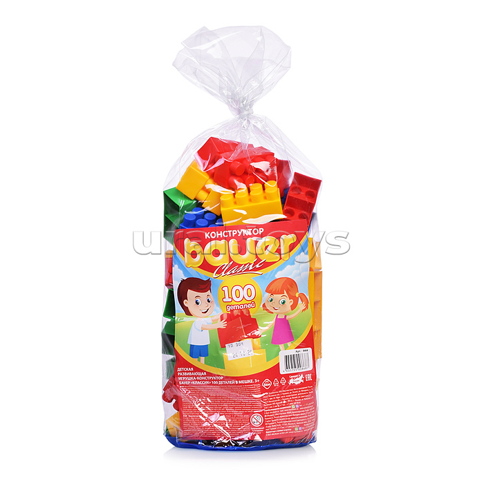 Конструктор 868 "Классик" 100 деталей в мешке 3+
