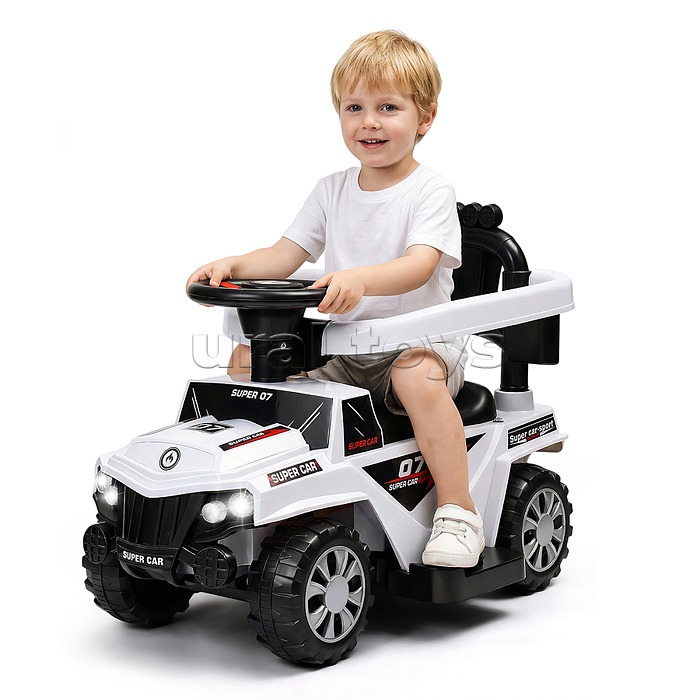 Каталка детская-электромобиль "Машина" (цвет белый)