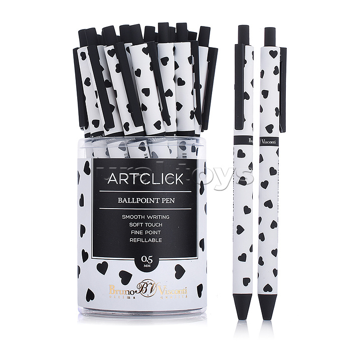 Ручка "Artclick.Сердечки" шариковая 0.5 мм, синяя Ручка "Artclick.Сердечки" шариковая 0.5 мм, синяя