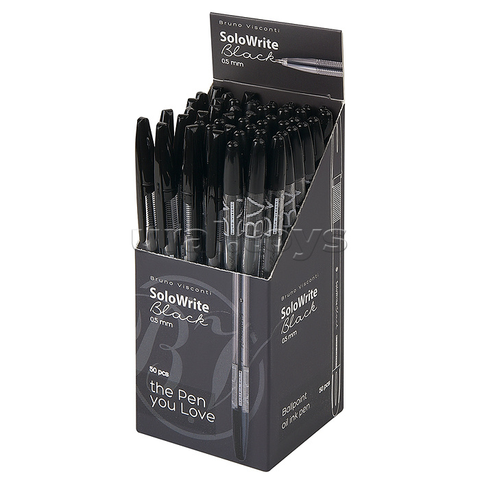Ручка "Solo Write" шариковая, масло, 0.5 мм, черная