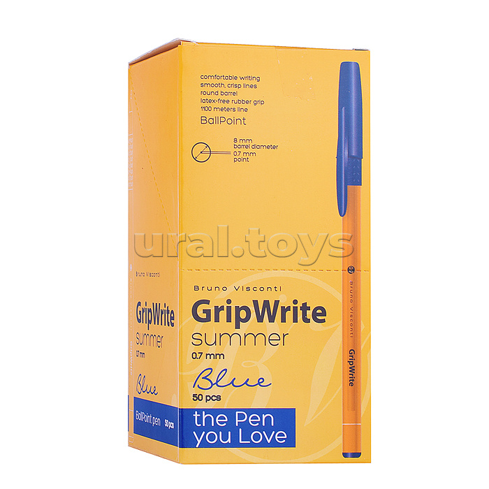 Ручка "GripWrite Summer" шариковая 0.7 мм, синяя Ручка "GripWrite Summer" шариковая 0.7 мм, синяя