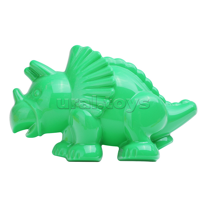 Песочный набор "Три кота" №16: Ведро с наклейкой, лопатка №5, грабельки №5, формочки (цветок + морской конёк + динозавр №1)