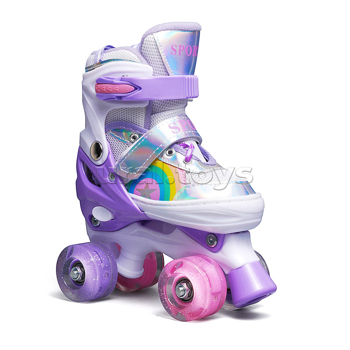 Ролики детские, размер S, 4 колеса (цвет фиолетовый)