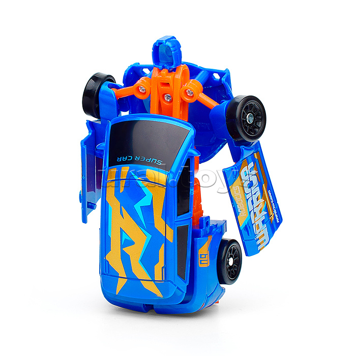 Робот 2 в 1 трансформирующийся в машину, синий, в коробке