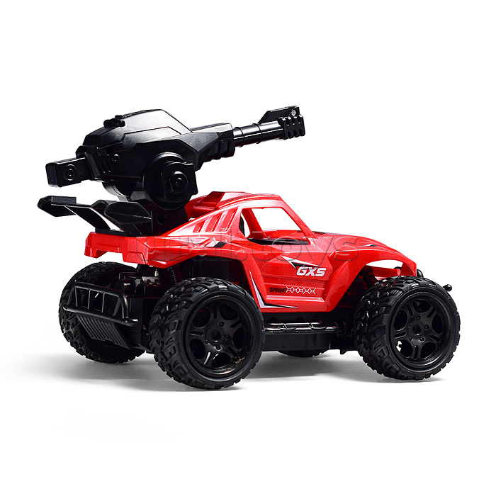 Машина с водяной пушкой,р/у, цвет зелёный, 27 MGz, в коробке