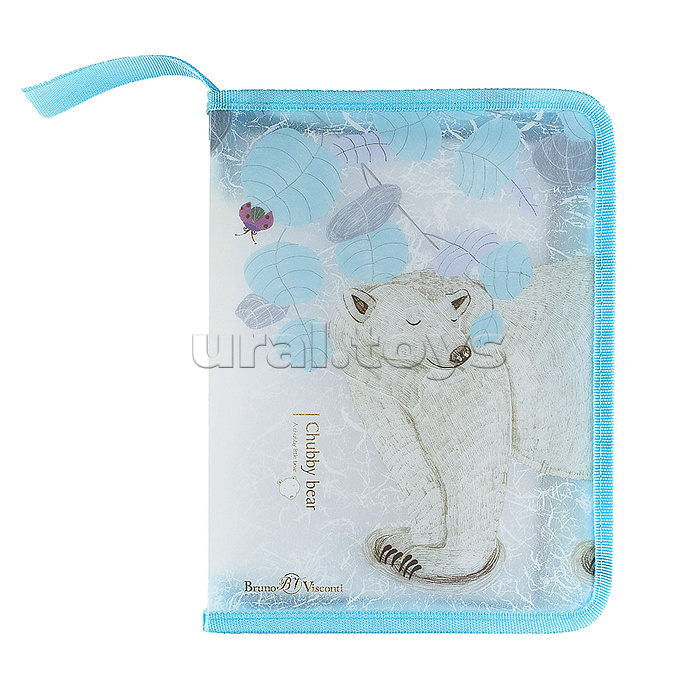Папка на молнии, с окантовкой "Белая медведица", А5, 2 вида